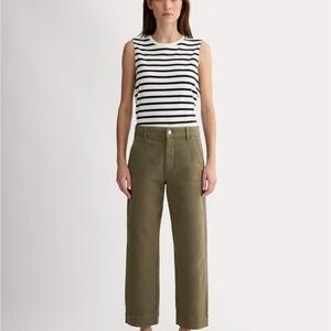 Everlane Utility Straight-Leg Pants in Olive